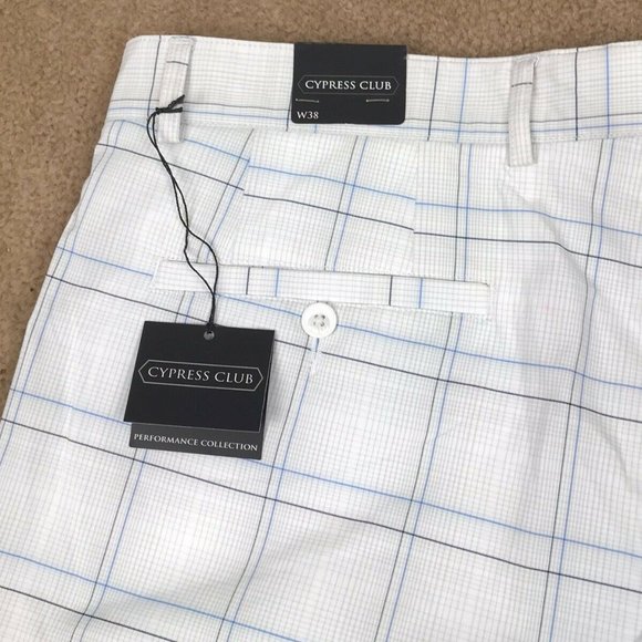 Golf Performance Flat Front Plaid Shorts - Picture 4 of 6